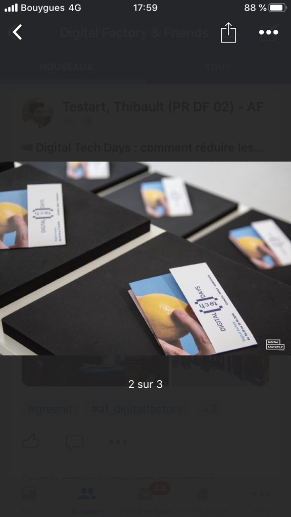 lesage_rachel's tweet photo. 1er jour des 1ers #AF_TechDays!
On a parlé technologie avec les regards croisés AF KLM et @RATPgroup sur les véhicules autonomes, mais aussi tech éthique et responsable avec JC Lalanne et B Brigaud, de l’IT AFKL, ainsi que @Green_spector #AF_DigitalFactory
A suivre... https://t.co/mzURtpsjEx