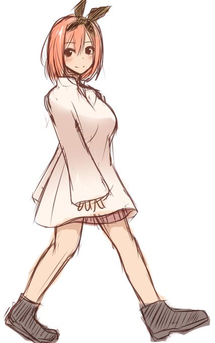 黒結(くろゆい)🔞宣伝垢さんがTwitterに投稿した中野四葉(五等分の花嫁)のイラスト。