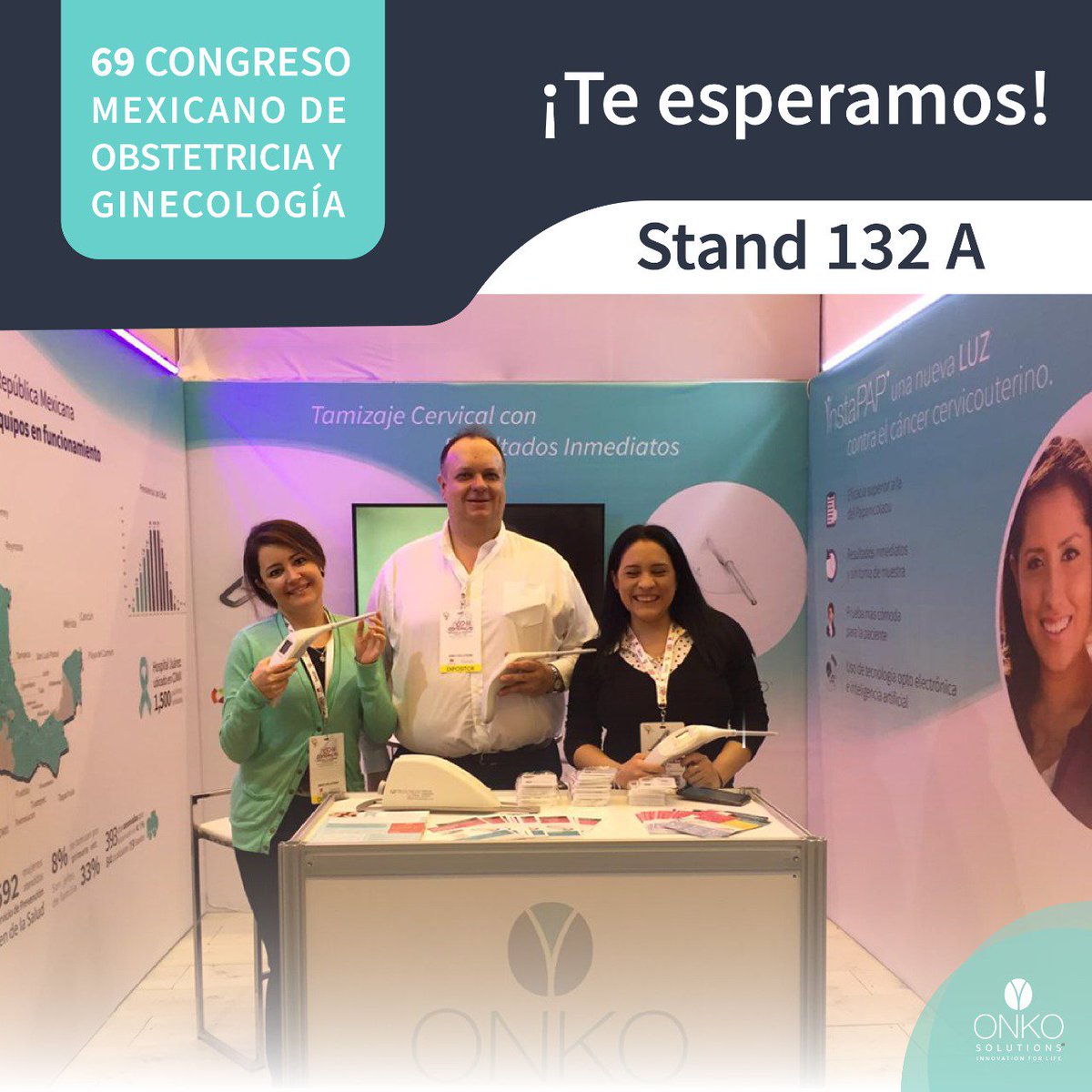 #BuenLunes para pedir informes sobre la tecnología que esta revolucionando la detección temprana de cáncer cervicouterino.
El equipo Onko Solutions presente en el "69 Congreso Mexicano de Ginecologia y Obstetricia".