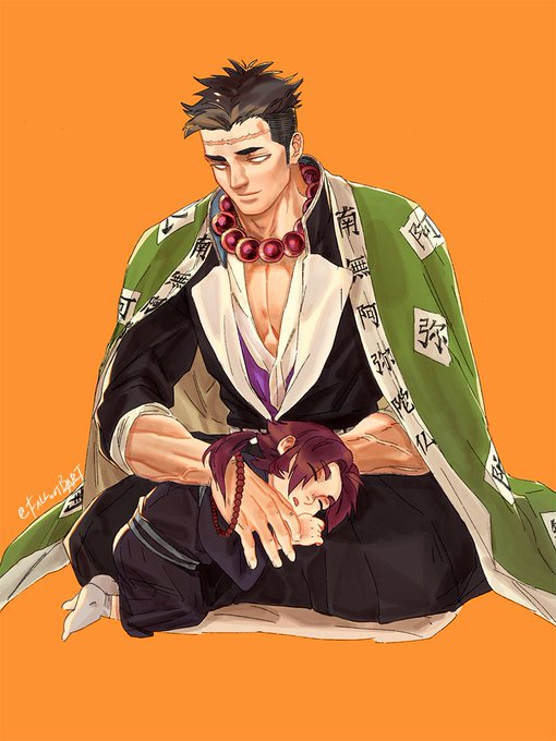 FallOutBartさんがTwitterに投稿した悲鳴嶼行冥(鬼滅の刃)のイラスト。