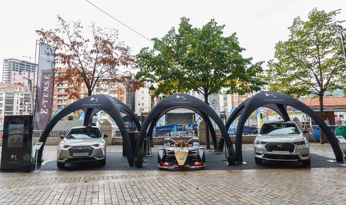 DS_Performance's tweet photo. Great event in Bilbao for the Eco Rally where the E-Tense family was exhibited #ETENSE #ecorally https://t.co/9WOfo9QB2s