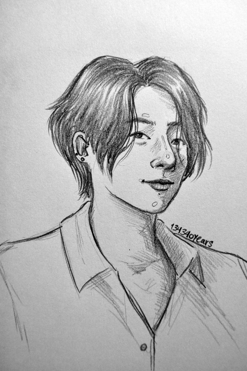 20190626 / day 177i'm trying to get back at this but the day gap gets bigger each day lol anyways! (today it's actually 20191014, long haired jk is gone but it will forever be missed and drawn by every army fanartist out there)  #btsfanart @BTS_twt