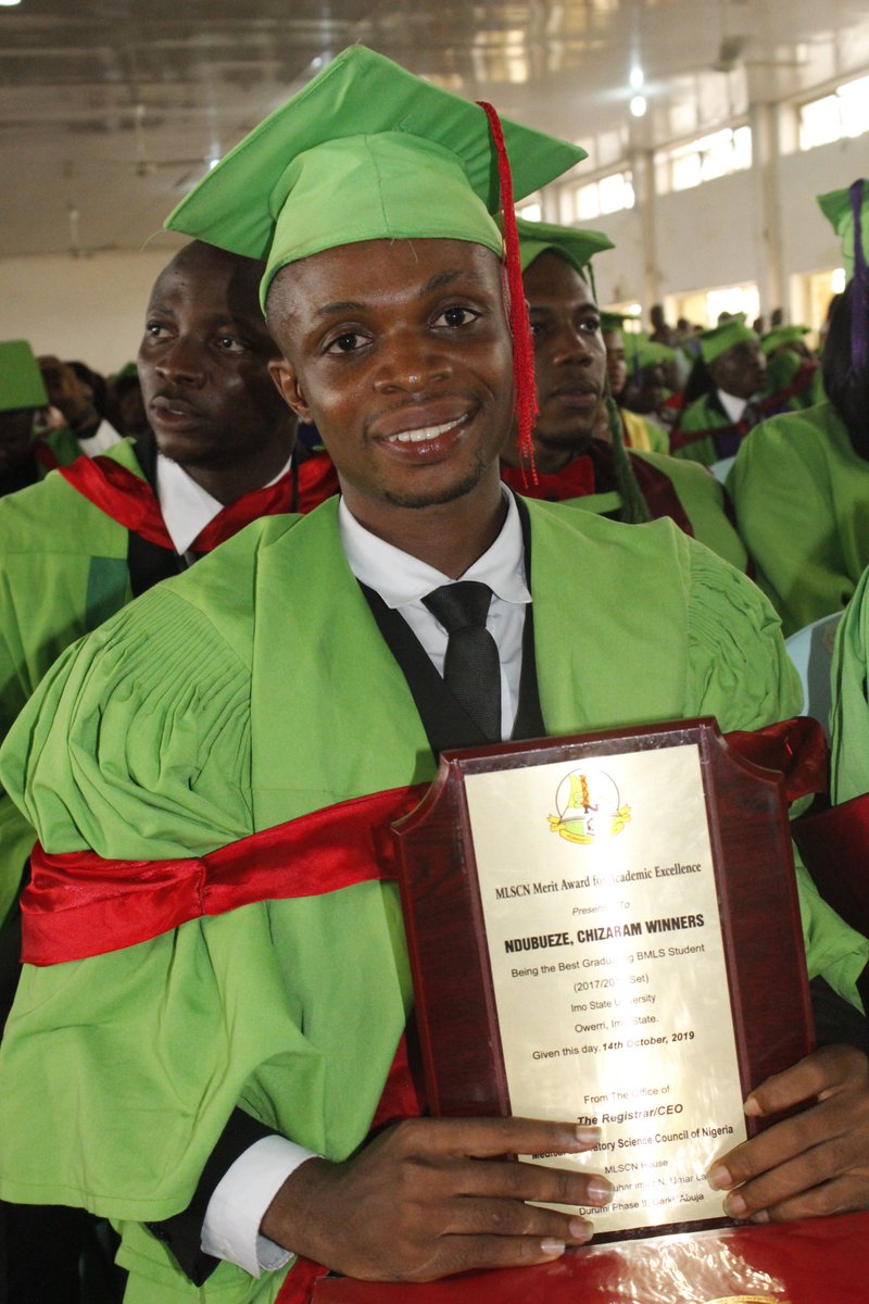 Imsuonline's tweet photo. Meet Ndubueze Winners Chizaram, the Best Graduating student with CGPA 4.60 (First Class) Department of Medical Laboratory Science in Imo State University, Owerri.
#Education #ImoState #School #CleanImo https://t.co/efpkEg17zE