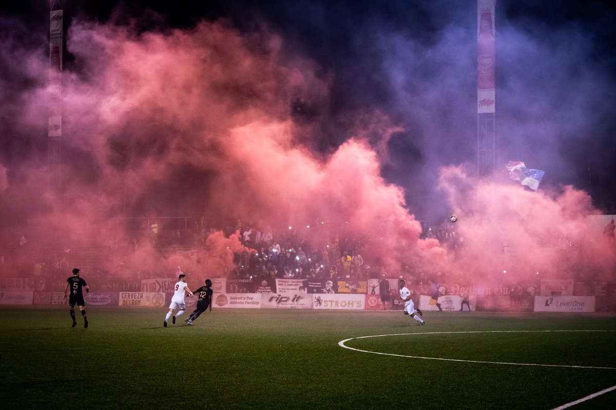 DetroitCityFC's tweet photo. Saturday is our final match of 2019. The first 3,500 fans through the gates will receive a free @bakercollege koozie and bottle opener! Secure your spot now: https://t.co/0me8ia8R8f. #DCTID https://t.co/eKQkYvSu9j