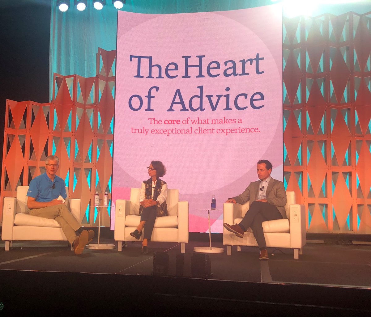 eMoneyAdvisor's tweet photo. Abby, Ed, and Mike are on stage discussing the deeper and more emotional conversations advisors are starting to have with their clients. #eMoneySummit19 https://t.co/qPIgU7pY4P