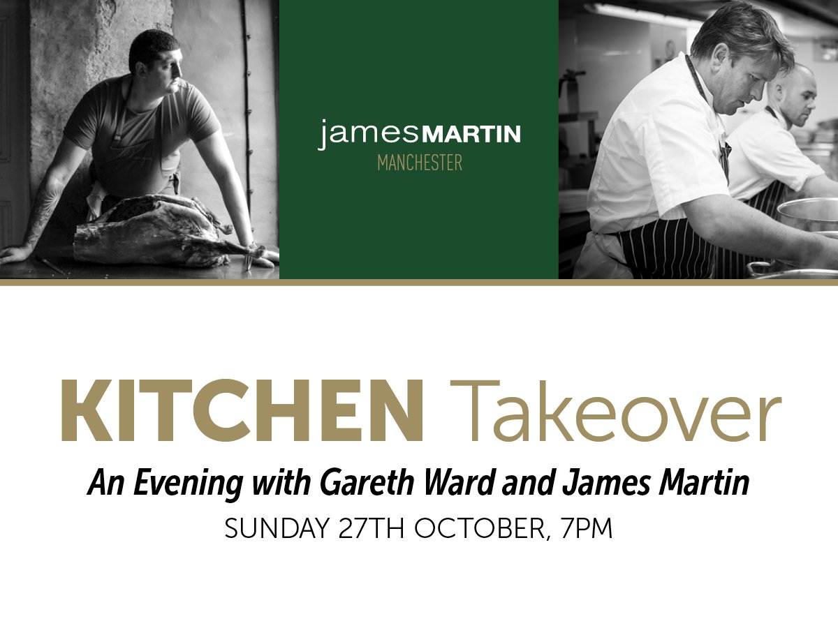 *** DUE TO POPULAR DEMAND***
We are delighted to announce that due to popular demand, 20 additional tickets have been released for the Kitchen Takeover with @garethwardchef and are available to book online!

jamesmartinmanchester.co.uk/special-offers…