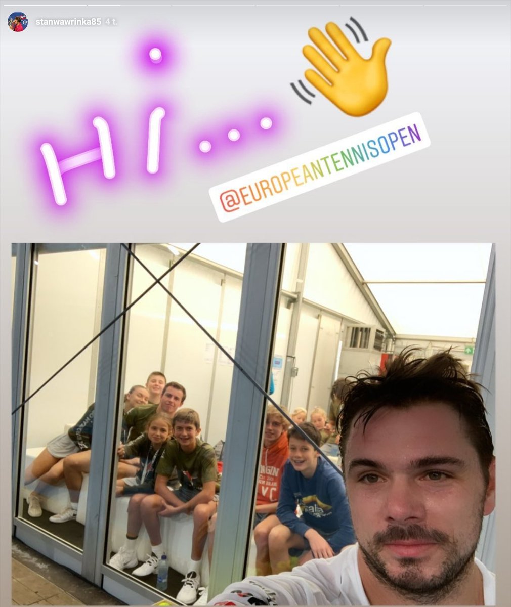 chda7777's tweet image. Stan has been busy on instastories today 👋🤝🤳😄👍 #SelfieKing #PracticeMakesPerfect #AfterPractice #EuropeanOpen #Antwerp #StanTheMan #Wawrinka 💥