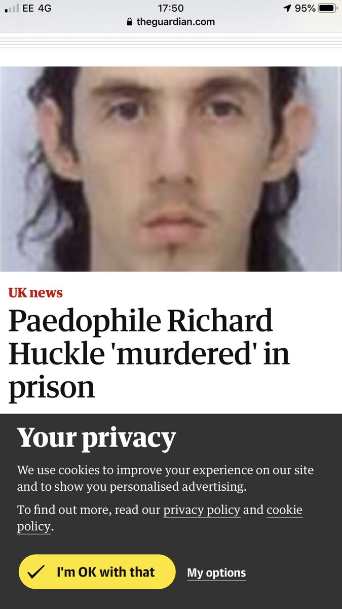 LeMulanRuggio's tweet photo. For a split second I thought the yellow cookies button was in reference to the headline #RichardHuckle https://t.co/hb1RefCN87