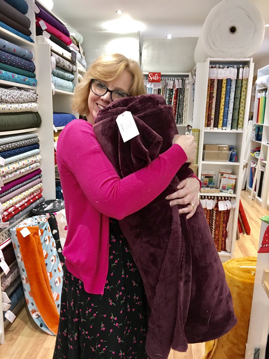 Gather_N_Sew's tweet photo. So sorry I haven’t posted anything for a few days. I’ve been poorly and struggled to keep up with everything. I’ve spent most of today photographing fabrics as there are LOADS! Carol caught me sneaking a cuddle with the super snuggly new cuddle fleeces 💕 #cuddlefleece https://t.co/0w59zWeHGZ