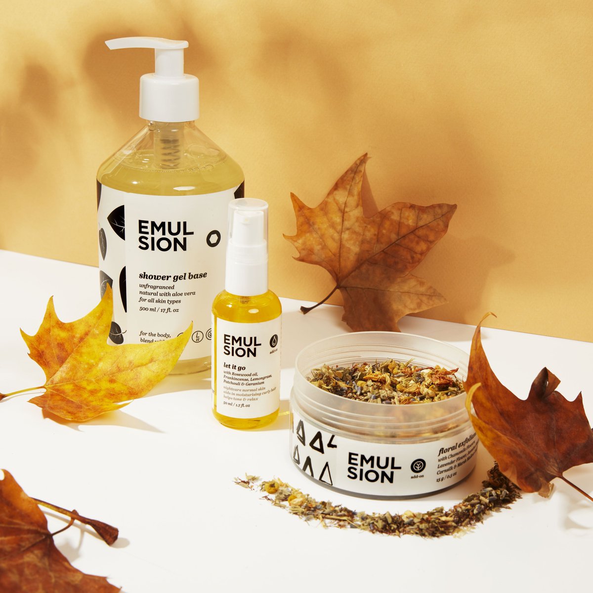 MyEmulsion's tweet photo. Going from summer to autumn can be tough on your skin. Pamper yourself and give your skin the love that it needs with the blend of the Shower Gel Base, Floral Exfoliant and Let It Go Add On. https://t.co/wCdlFbHg4U