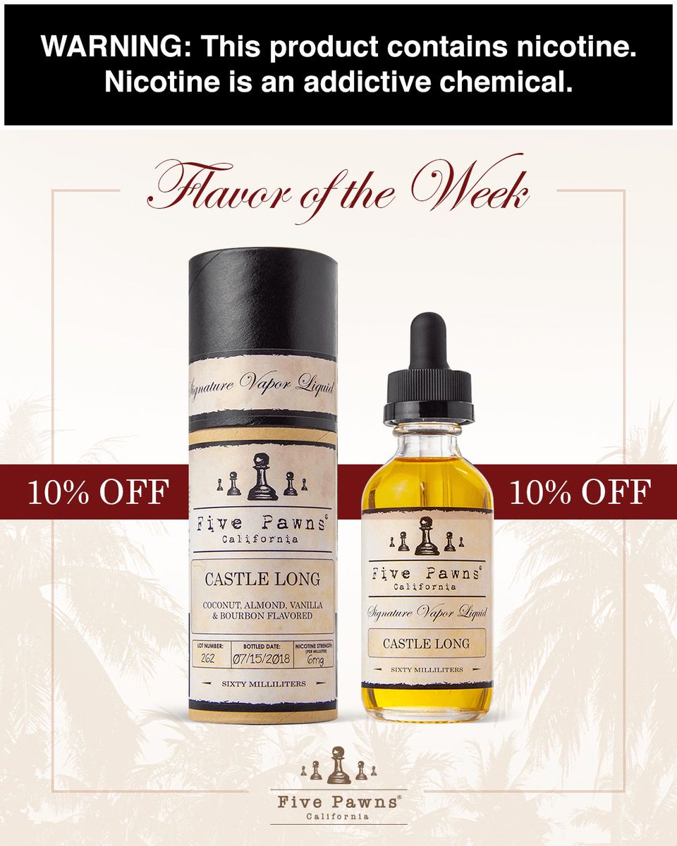 FivePawns's tweet photo. Take 10% off this week's Flavor of the Week - Castle Long!⠀
https://t.co/4gj0f44Hgd
#fivepawns #castlelong #fivepawnscalifornia #clr #flavoroftheweek #collectorsedition #notblowingsmoke #casaa #tobaccoharmreduction #adultslikeflavors #iamproof https://t.co/4sjHdUueub