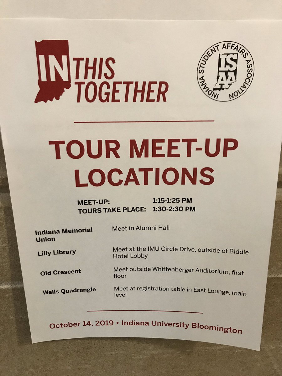ISAA_Conference's tweet photo. Going on a tour at 1:30 PM today? Here is where to meet for your tour. https://t.co/Ip2Fu89qQw