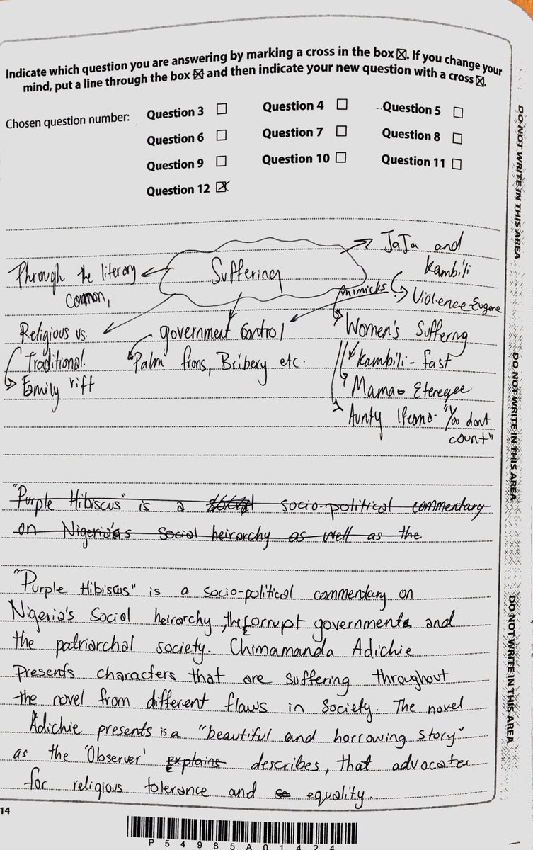 awaken_english's tweet photo. How is suffering depicted in Chimamanda Adichie's Purple Hibiscus? #studentexemplar #revisiontime #essayprep #Alevel https://t.co/ovWFjhpK7M https://t.co/O43EoK1WiC