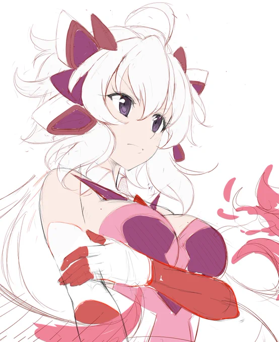 毎日お絵かき740日目 
クリスちゃんラフ完成( ˘ω˘ )
#シンフォギアXV 