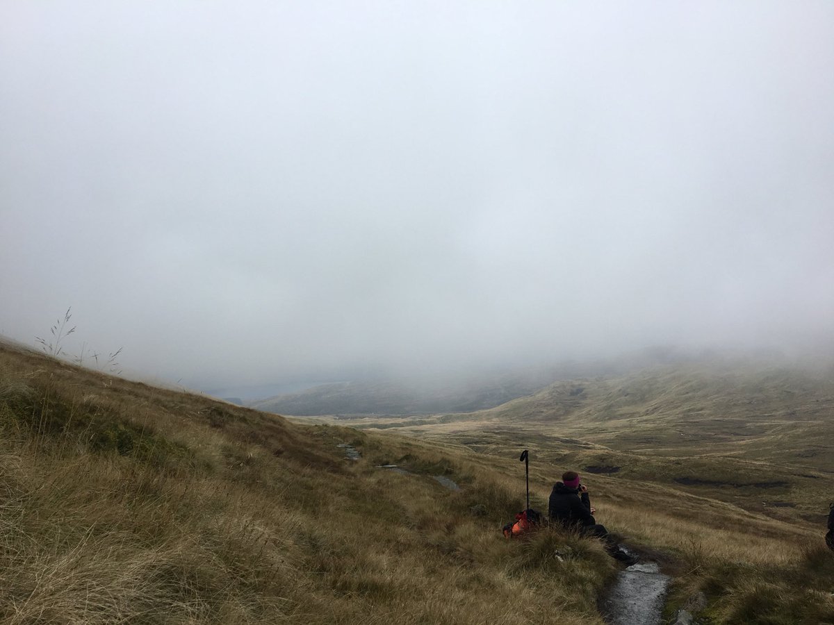 Fabulous linear walk from Camusvrachan in Glen Lyon to Loch Tay over Sron Eich and the two Munros Meall a Choire Leith and Meall Corranaich. Would have been tremendous views from the lovely ridge between the two .. but what a  surprise we were completely Clagged in!!!
⛰🌫😩