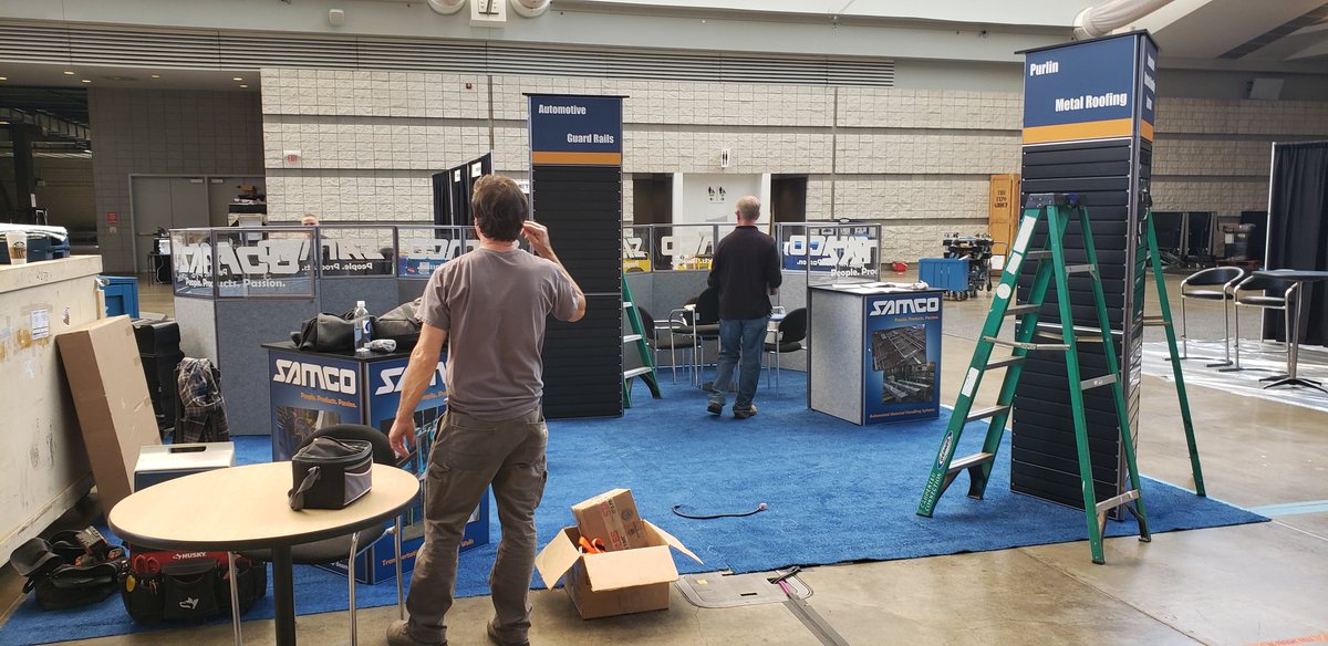 Samco_Machinery's tweet photo. SAMCO is getting ready for #Metalcon19 that starts 16 October at David L Lawrence Convention Center, PA. Stop by booth 847 to talk to our #RollForming and #MaterialHandling experts. #CustomRollFormingCorp #EngineeredSolutions #Roofing #behindthescenes https://t.co/bKERgB7vwT