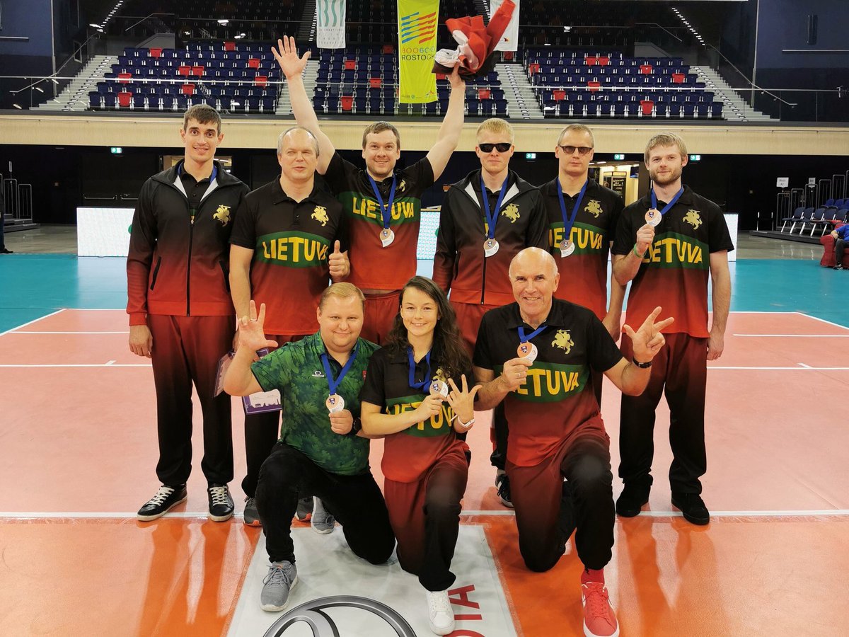 ParalympicsLTU's tweet photo. Lithuanian national team finishes third at IBSA European goalball championship in Rostock, Germany 🥉💪🇱🇹 #Goalball #Paralympics #ParalympicsLithuania #ParateamLietuva https://t.co/uPnCyavmZb