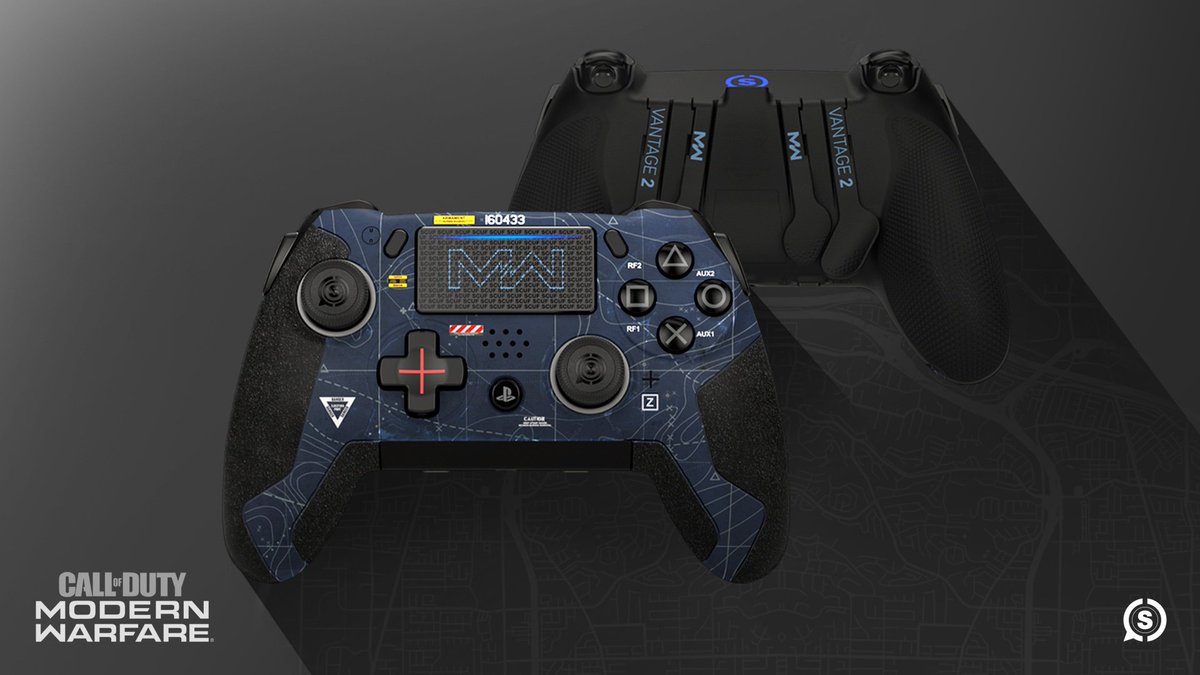CallofDuty's tweet photo. Tools of the trade.

Dominate launch with the officially licensed #ModernWarfare @ScufGaming Vantage 2 controller. 

Order now: https://t.co/KuYYhHw2Vy https://t.co/4avwYapmwO