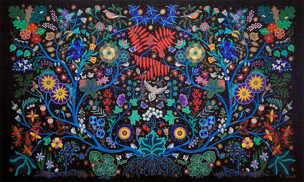 In honor of Indigenous People's Day: 

Christi Belcourt 
2014; 'The Wisdom of the Universe' 

#IndigenousPeoplesDay2019 #MetisTribe #FirstNationsArtist #womenartistsyoushouldknow #WomensArt #WomenInArt #WomenArtists #ColumbusWasAwful