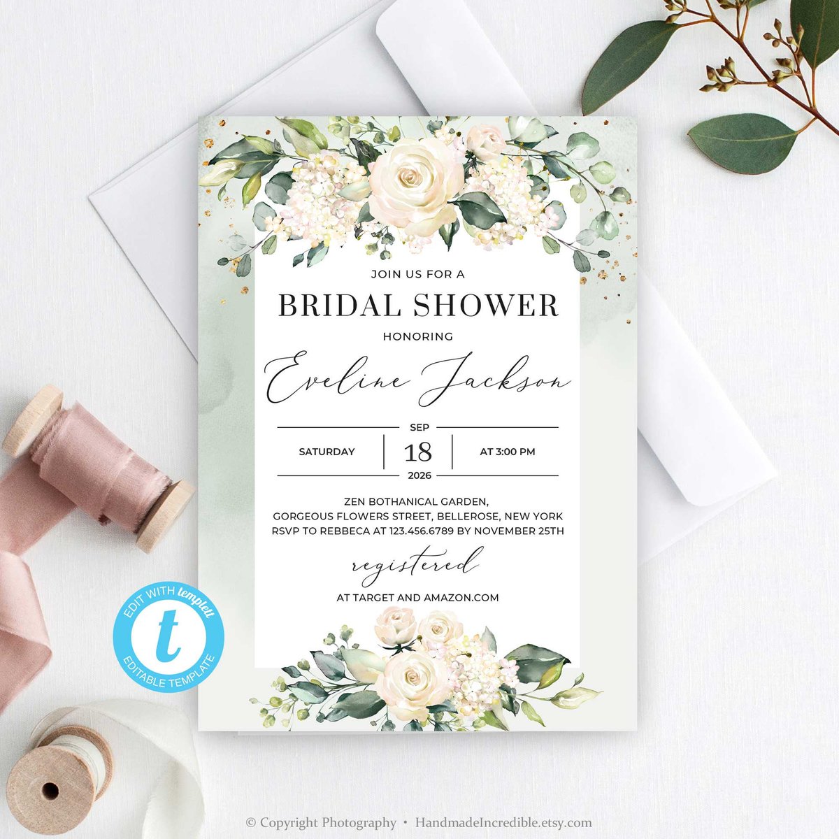 Violeta27524656's tweet photo. Excited to share the latest addition to my #etsy shop: Greenery and White Roses Bridal Shower Invitation Template, Editable With TEMPLETT Invitation Green and Gold INSTANT DOWNLOAD WRGW58 https://t.co/Ibv7wSLlLO #green #bridalshower #boho #showerinvitation #instantdown https://t.co/MSZhF01bhu