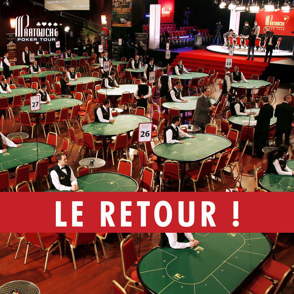 A partir du 1er Novembre
Retrouvez nos satellites à 125 €, qualificatifs pour les super satellites dans toutes les poker rooms des casinos <a href="/Partouche/">Casinos Partouche</a> #poker #pokertournament #PPT #Palmbeachcannes #texasholdem