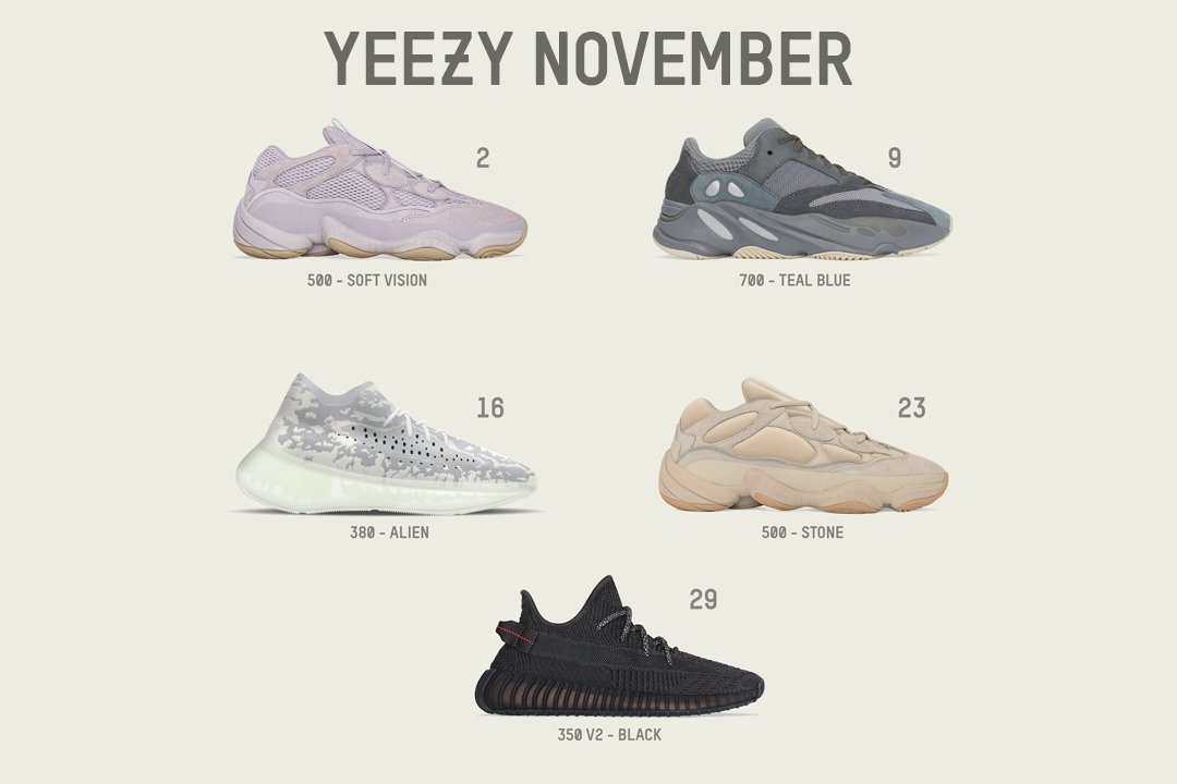 yeezy line up