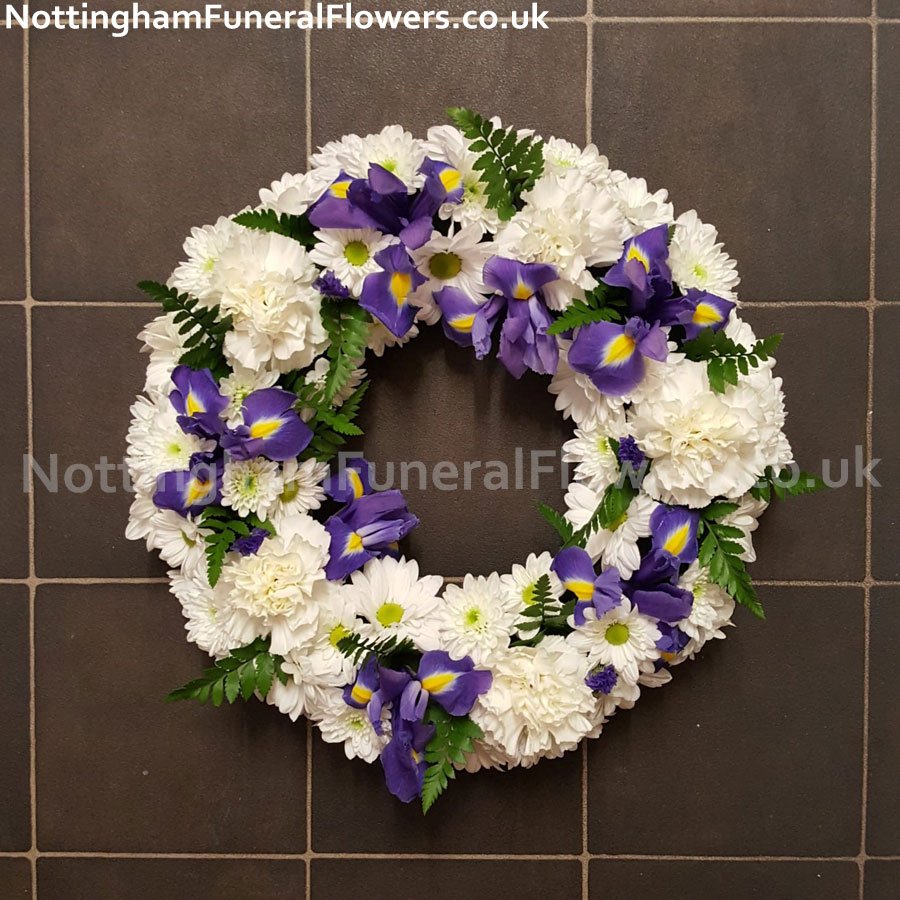 Nottingham Funeral Flowers on Twitter "BEAUTIFUL WREATH WITH WHITE