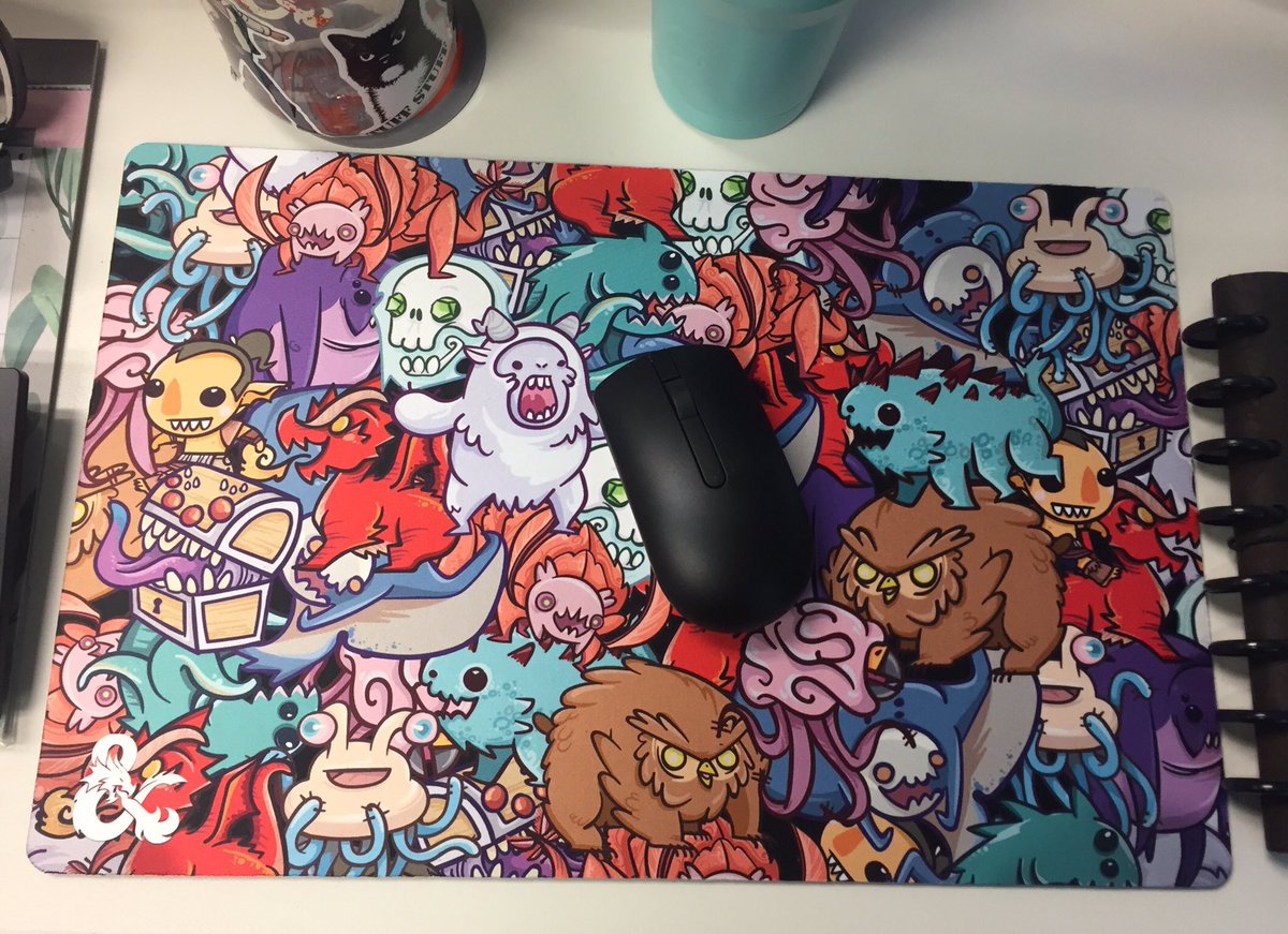 rollforlore's tweet image. Super stoked about my new super-sized monster mousepads full of monsters👻🦇🐁#MonsterMonday