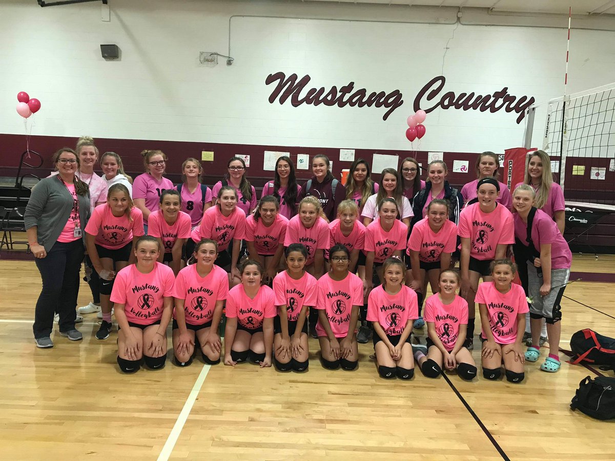Great cause and a big win. Mustangs and hope both win tonight. The ladies defeated Narrows in two straight sets. #GOMustangs <a href="/ShawsvilleMS/">Shawsville Middle</a>