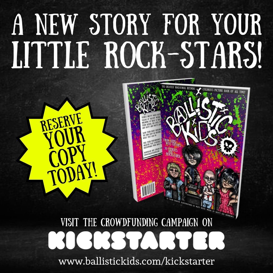 thomcraigen's tweet photo. Dear fans of Dave Grohl &amp; Foo Fighters! Help me inspire the rock stars of tomorrow with⚡️Ballistic Kids⚡️a rhyming, illustrated story book about a young rock ‘n’ roll band with its own raucous, singalong soundtrack! Please back our Kickstarter at https://t.co/9otZOeiEos https://t.co/ZBrxKsutsX