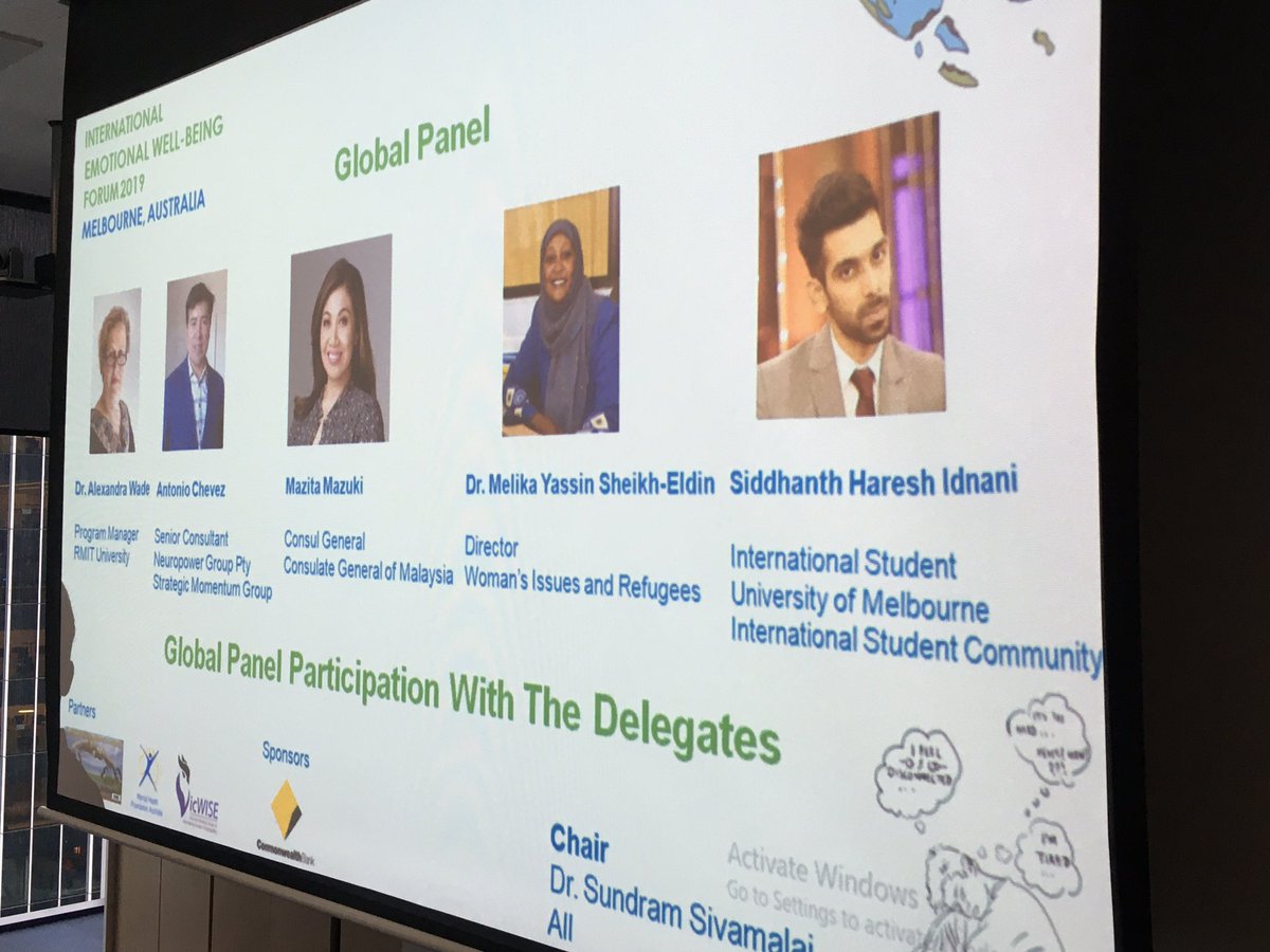 garyleecious's tweet photo. Looking forward to a dynamic panel discussion at the International Emotional Well-Being Forum in #Melbourne - how ‘feeling good’ seems simple but yet so complex. What can we all do to support one another? @mazmarz2011 @ISANAnational @IEAAustralia @beyondblue #EWBI #VicWISE https://t.co/QstUr7BUrP