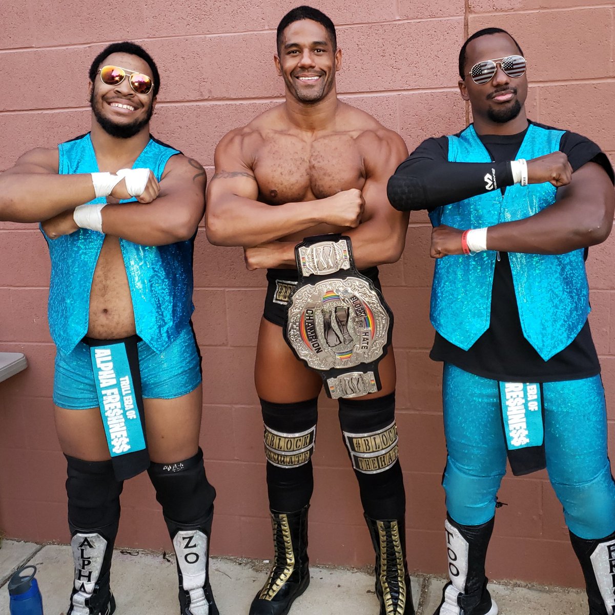 Profreshional2F's tweet image. #BlockTheHate is Moving Strong Through @realfredrosser &amp;amp; #CactusLeagueWrestling along side the Worlds Freshest Tag Team.

#ddrefresh #toofresh #JustTooFresh #2F #supportindywrestling #wrestling #prowrestling #indywrestling #Luchalibre #wwe #nxt #njpw #aew #apw #tagteamchampions