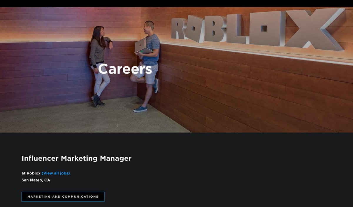 Rodrigo Velloso On Twitter Roblox Video Stars Is Growing And We Re Looking For An Up And Coming Partner Management And Success Professional To Join The Team As Our New Influencer Marketing Manager - roblox jobs to apply for