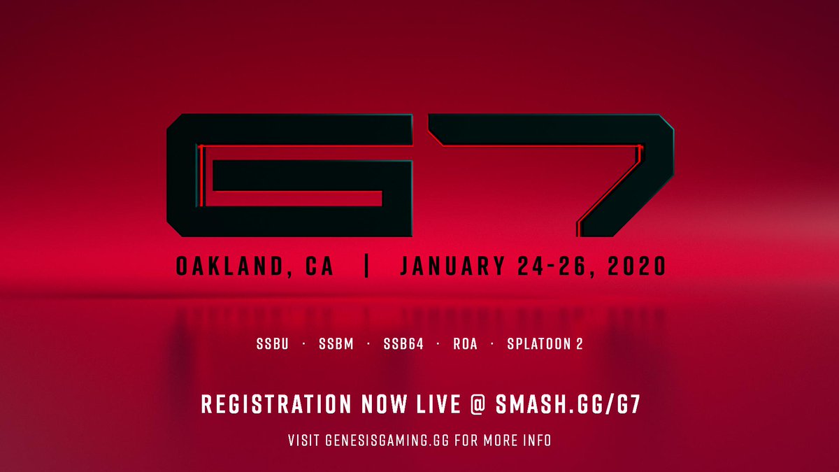 Were picking 2 lucky winners to receive a FREE G7 3 Day pass, including seats for Top 8 Finals!

All you have to do is:

👍 FOLLOW <a href="/Genesis_Smash/">GENESIS X2</a>
🔄 RETWEET 
😎 TAG A FRIEND YOU WANT TO GO WITH!

Winners will be picked tomorrow at 4pm (PT)

smash.gg/g7