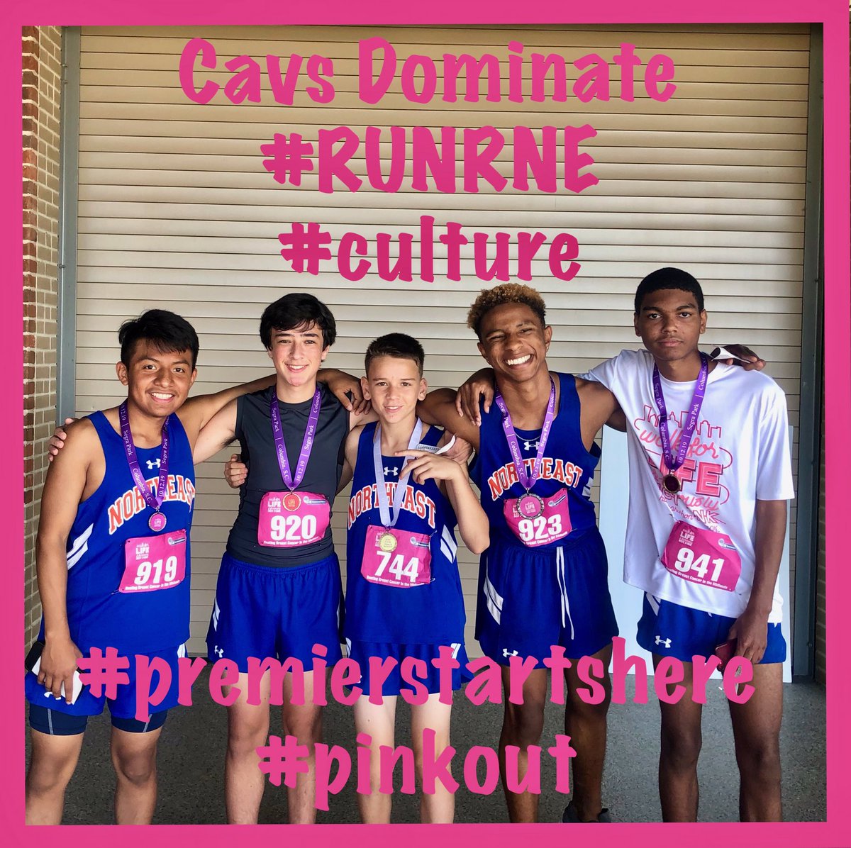 4jojoenglish's tweet photo. When your XC & 🏀 kids volunteer to participate in the “Walk for life and famously hot pink half marathon 5K” for Breast Cancer awareness winning 5🥇’s Premier culture established!
@RNEAthletics @RNECavaliers @Sabrina_suber @TheCaptain_03 #breastcancerawareness #CavsWay https://t.co/R1MbjqfWZQ