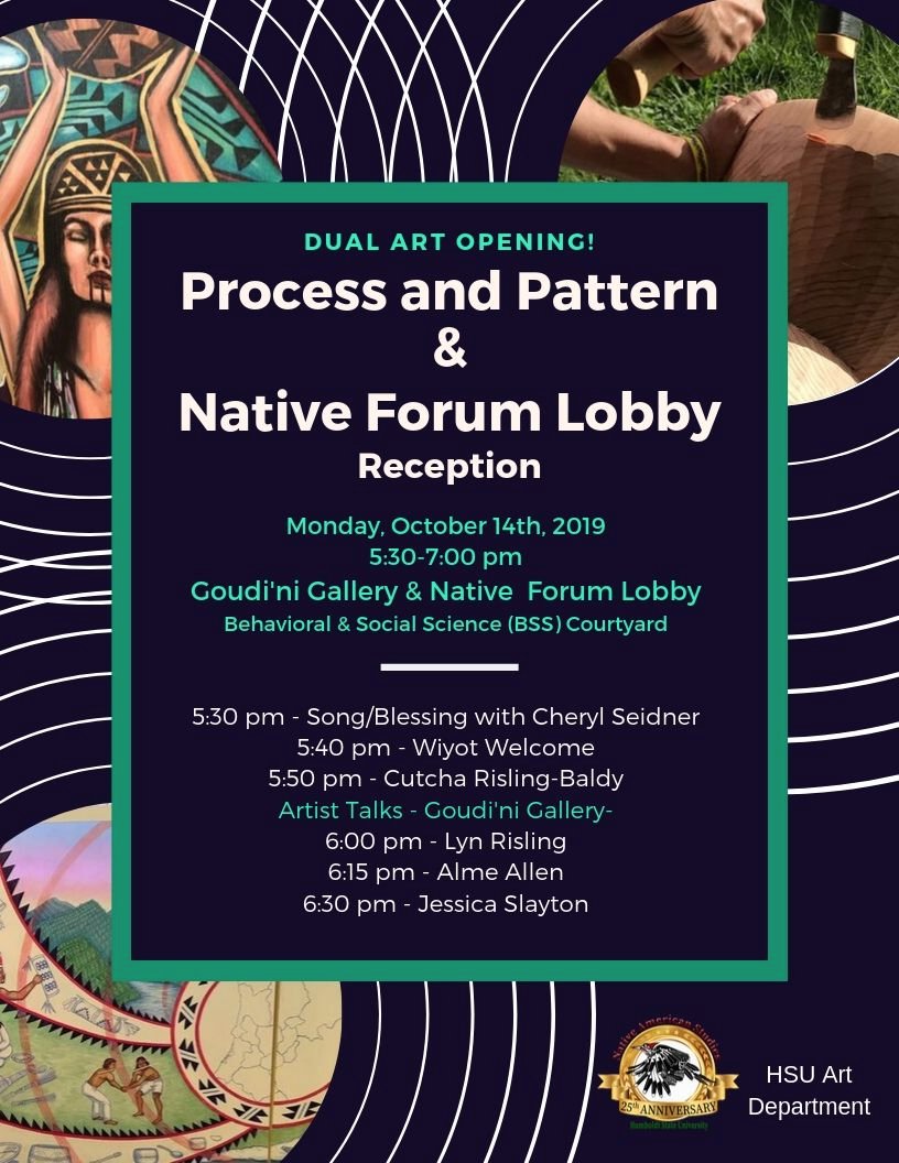 HSUSocialWork's tweet photo. TONIGHT at 5:30pm -  Dual Art Opening Native Forum Lobby &amp; Goud'ni Gallery https://t.co/MPq5sBgYTN