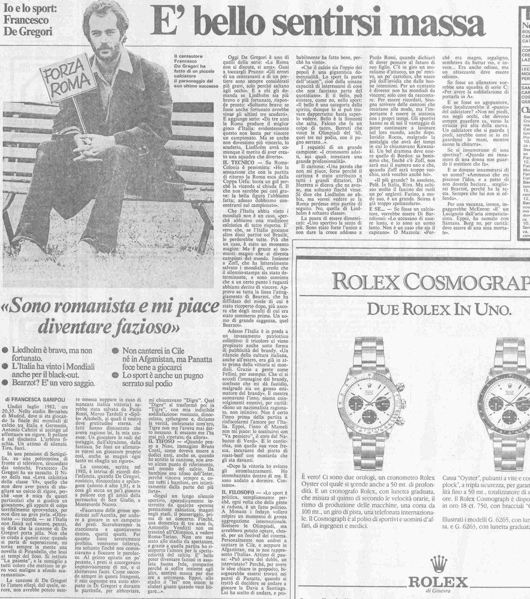 RomaGIF's tweet photo. @Vale79Jml @EmaGiulianelli @MicheleAloisi @ldibartolomei Riuscite a leggerlo? Dal Messaggero del 4 dicembre 1982 https://t.co/gfezVrzcDI