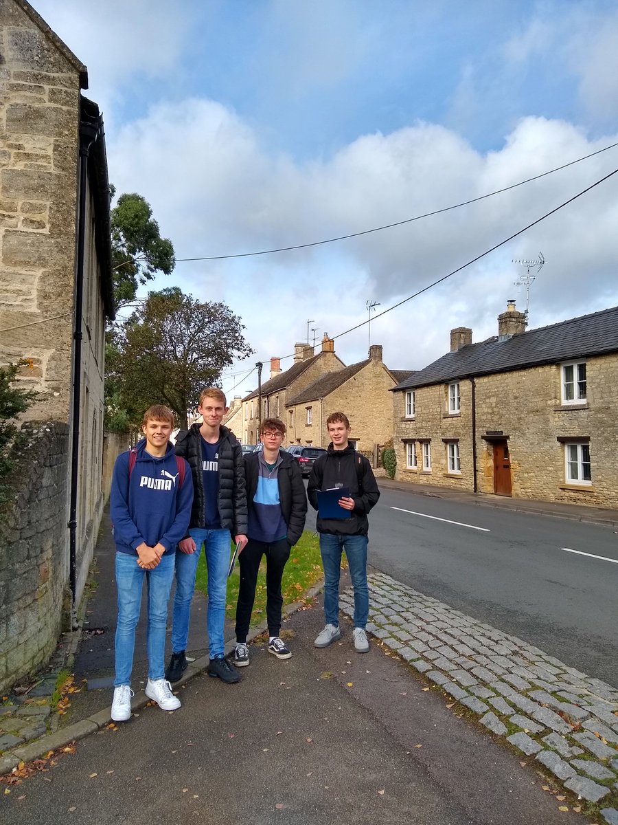 Year 12 Geographers exploring the place profile of Northleach whilst also practising their fieldwork data collection techniques. #CryptGeog #CryptYear12
