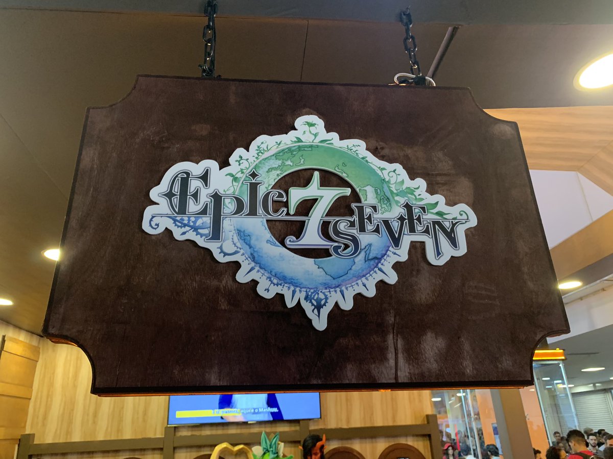 PedroDerbli's tweet photo. Stand do Epic 7, esse simpático e muito bonito jogo de Mobile. Já baixei, vou testar. #BGS19 #BGS #epic7 https://t.co/8XTuQgRH69