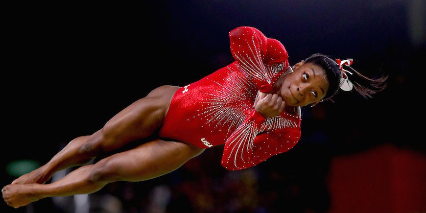 Congratulation <a href="/Simone_Biles/">Simone Biles</a> 

A true champion on and off the mat.

"I'm always trying to push myself to the limit to see what I can do. It's my strong will that I've always had since I was a kid." - Simone Bilies