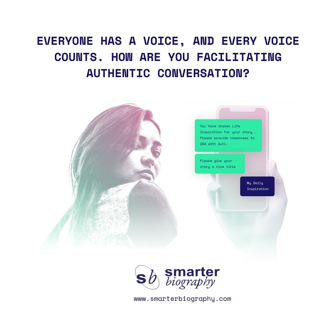 smarterbio's tweet photo. Everyone has a #voice and every voice counts. How are you facilitating #authentic conversation? https://t.co/02nh71vKdz