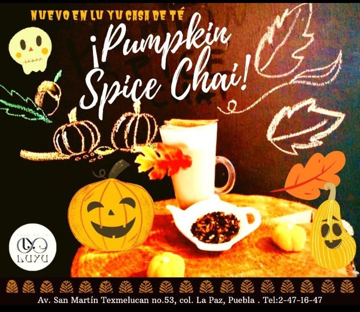 LuYu_Mexico's tweet photo. Ven a probar nuestro delicioso Pumpkin chai con calabaza natural, ya sea con leche, frappeado o caliente. ¡Simplemente delicioso!
LU YU CASA DE TÉ https://t.co/MCtEQYGNDW
