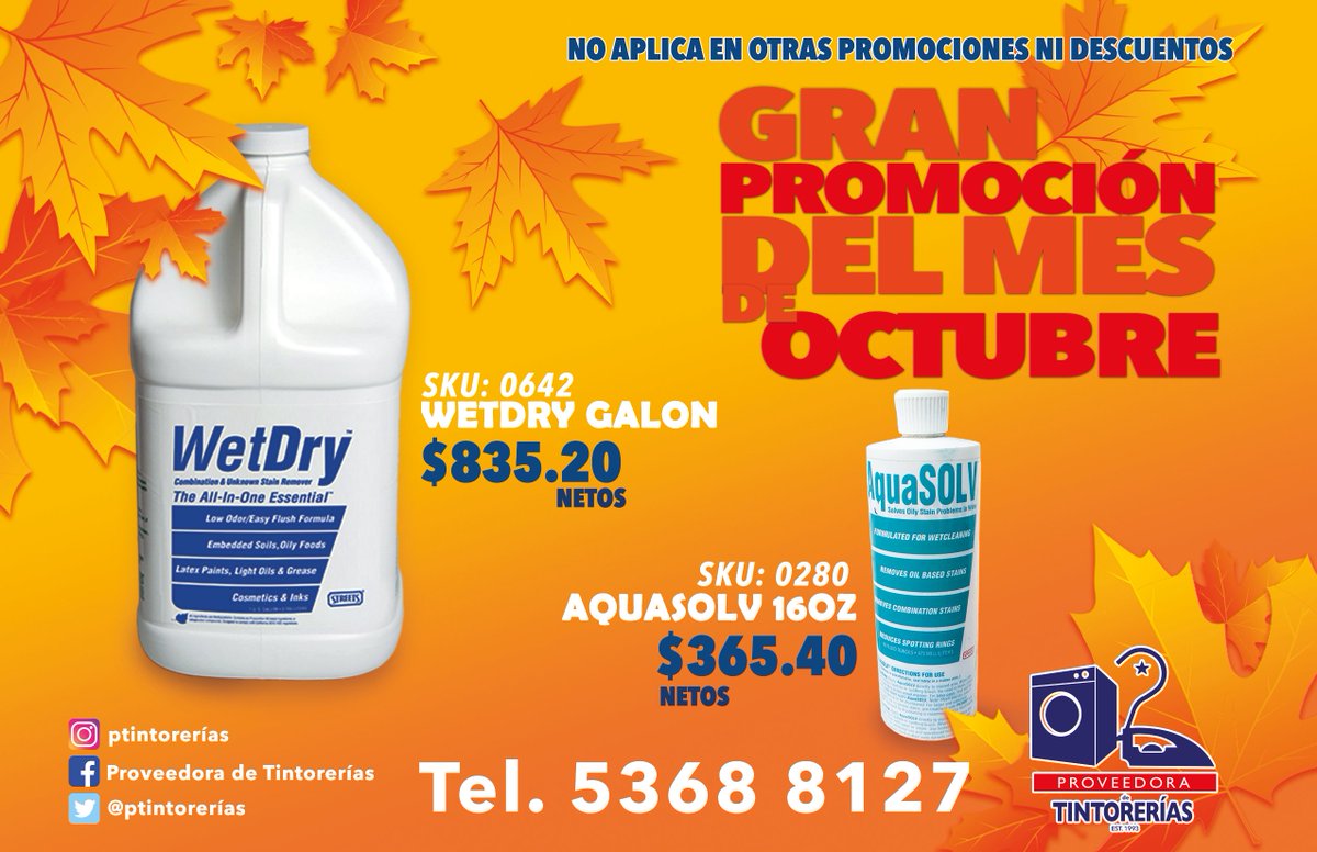 ¡Seguimos con nuestras magnificas #Promociones del mes de Octubre!
🍂🍂😇😇
¡Realiza tu pedido! ¡Con gusto te atenderemos!

#FelizLunes #Tintorería #Planchaduría #Lavandería