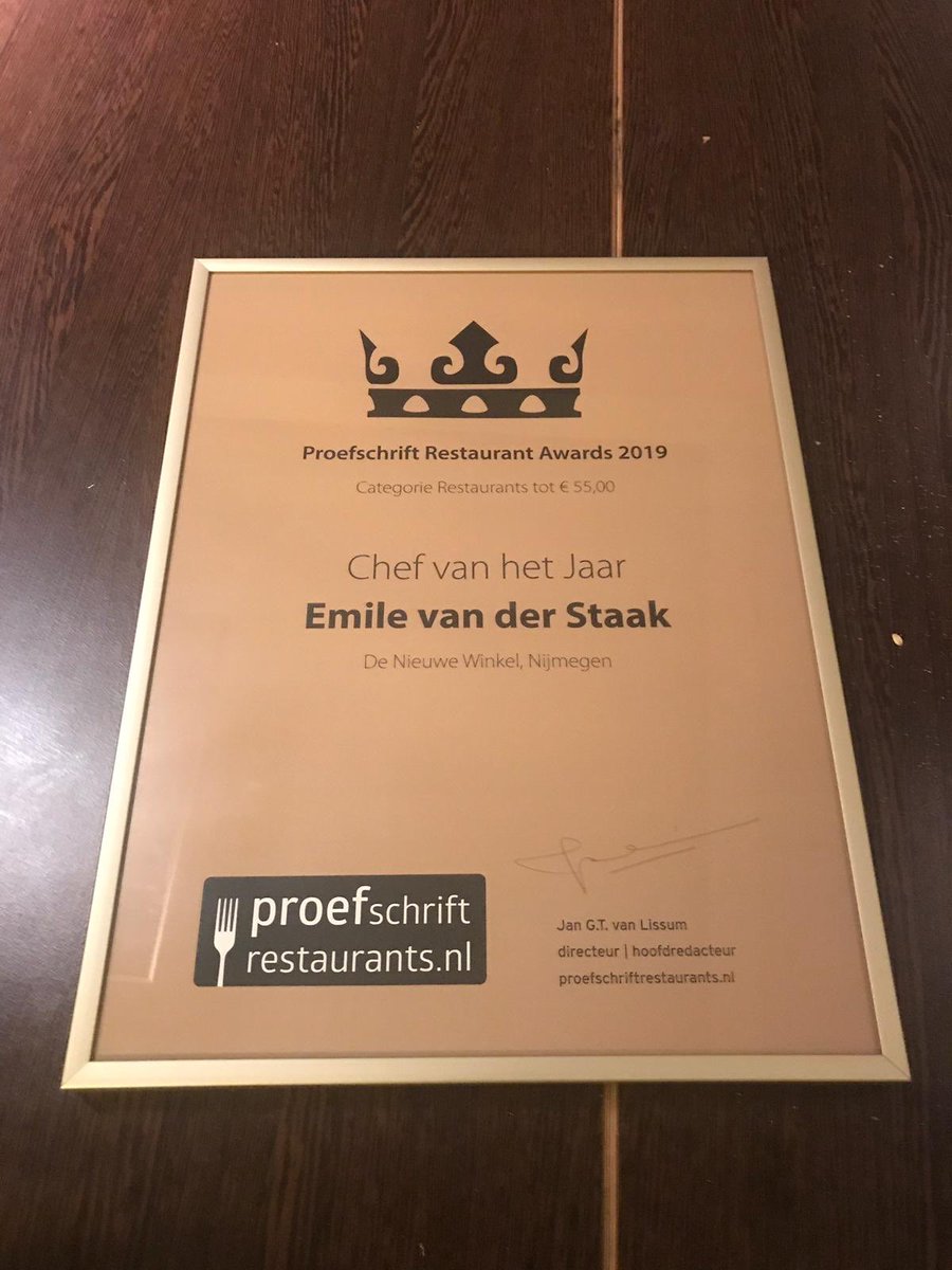 Dan wordt je ineens uitgeroepen tot chef van het jaar #AmsterdamRAI #proefschrift #awards #restaurantawards