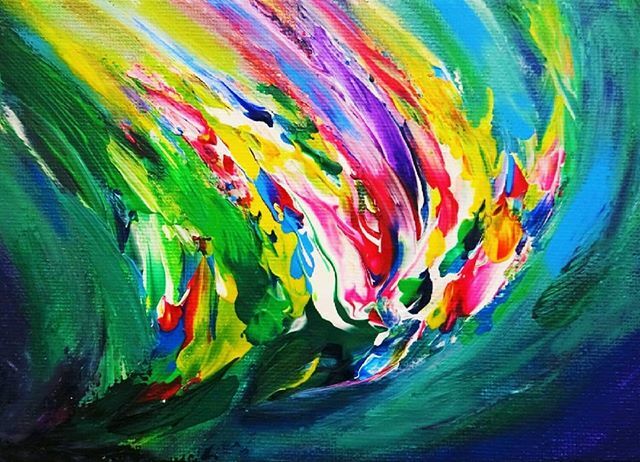 FOR SALE (DM me if interested)⠀
"Chromaticality"⠀
⠀
This is my attempt at recreating my most popular painting video, which so far has over 200,000 views on Youtube! I've made a few attempts before but I think this one's the closest, while still being… ift.tt/2pmSyFq