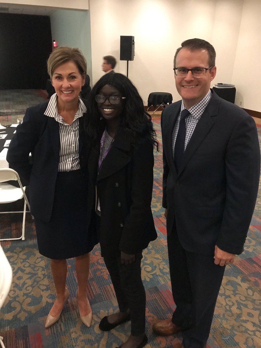 IAGovernor's tweet photo. Kicking off #FoodPrize19 with the Iowa Hunger Summit at the Norman Borlaug Hall of Laureates. Honored to welcome attendees from across the world who are answering the call to solve the challenge of food insecurity across the globe. https://t.co/xn6i9Kw76a