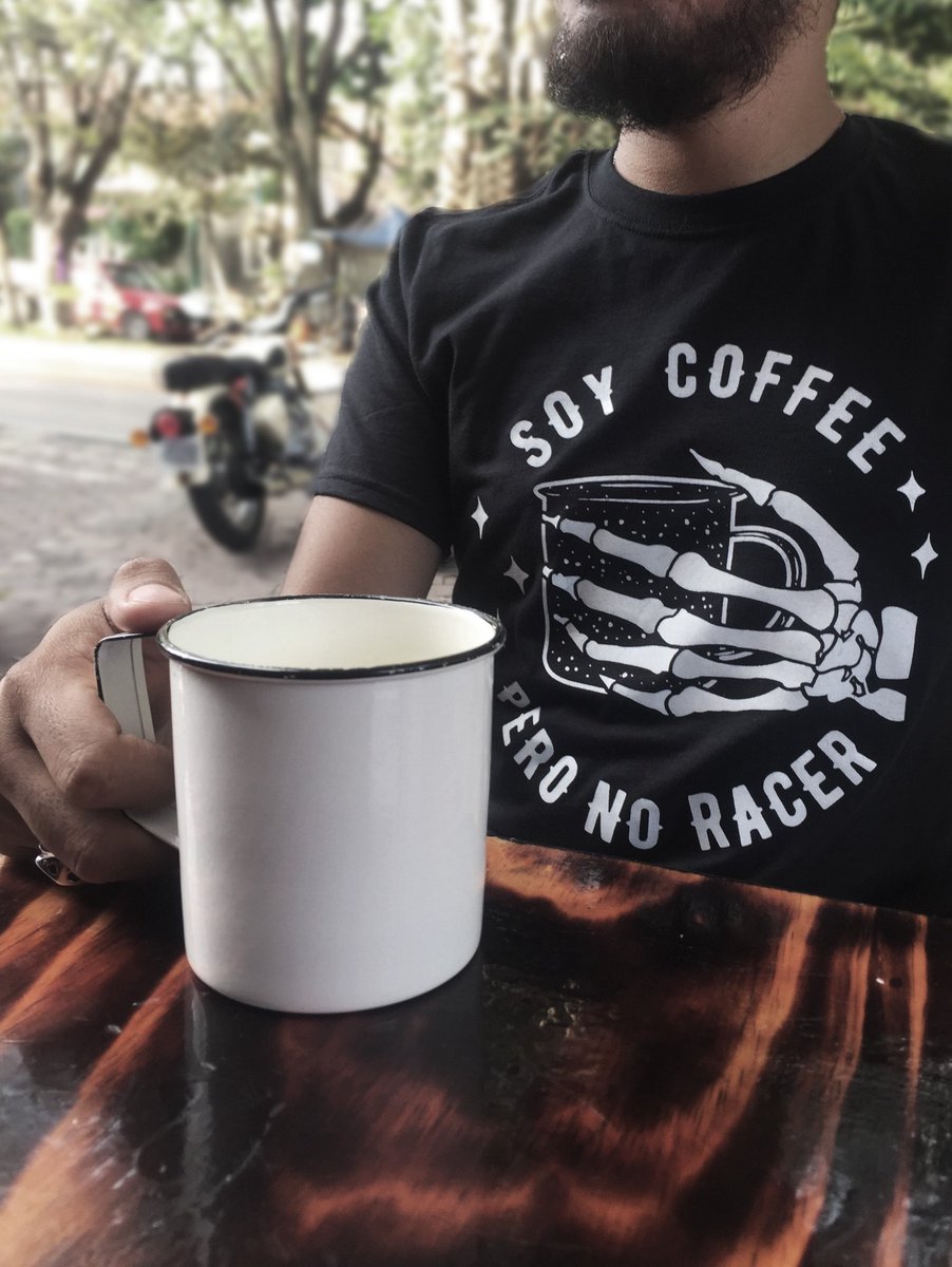 ⚡️ SOY COFFEE PERO NO RACER, playera ya disponible en tienda en línea powered by @Kichink y en @KM70station ☕️💀✨