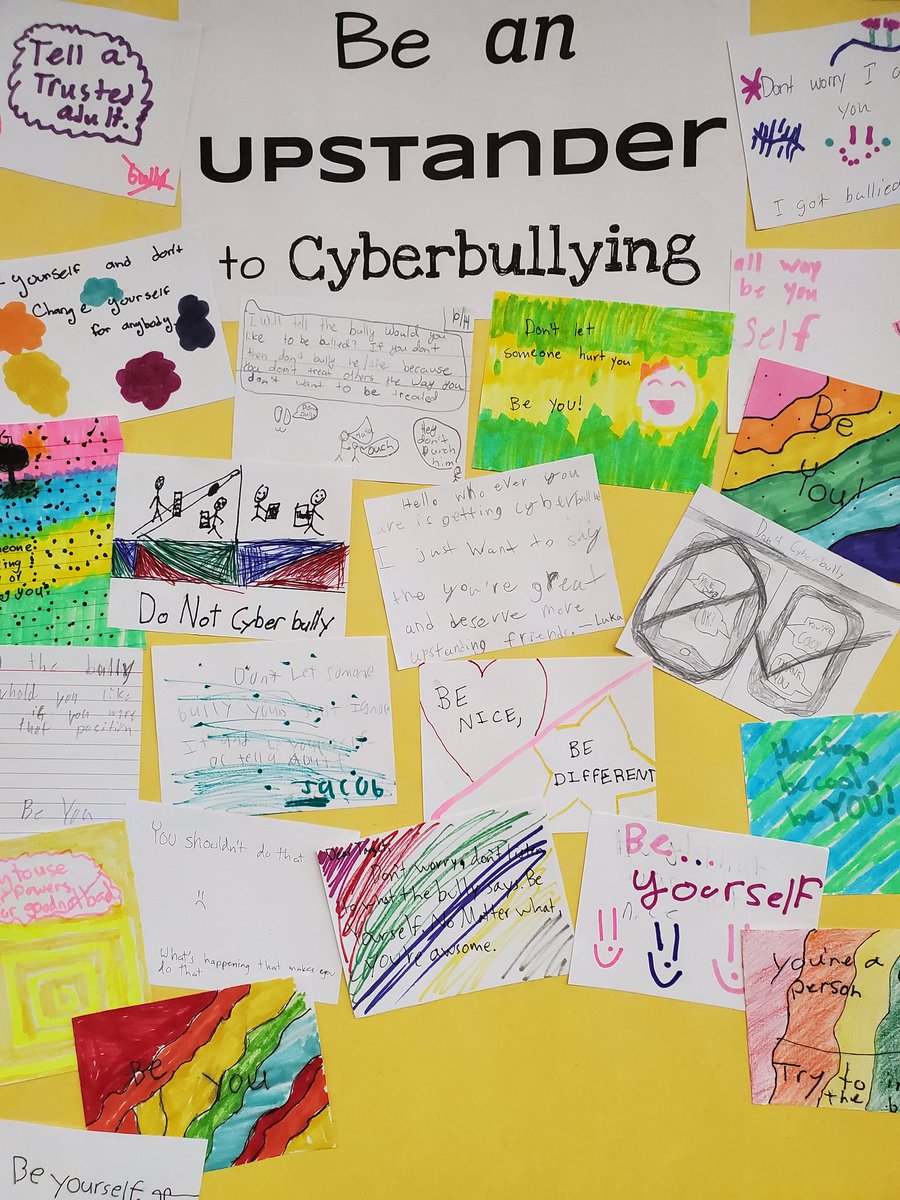 shellsmith37's tweet image. Grant 5th Graders' thoughts on cyberbullying. #SMMUSDDigCitWeek19 @SMMUSD @bebaroman @ari_gleicher @GrantGeckosSMM