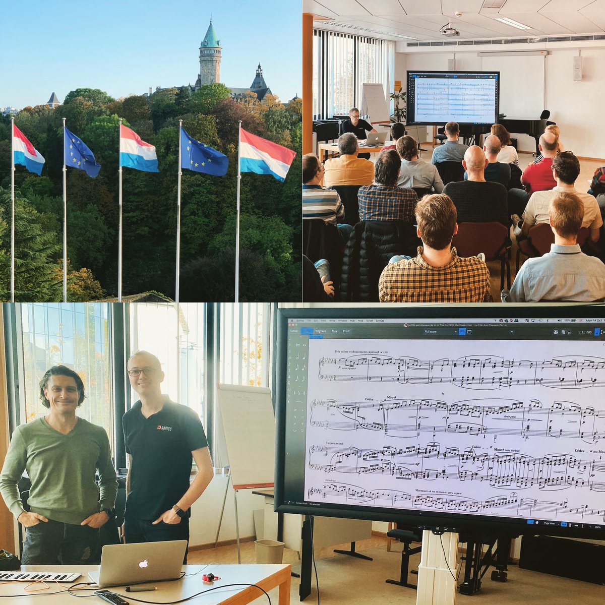 TheBarronDotNet's tweet photo. Lovely day in Luxembourg today discussing @doricoofficial with https://t.co/xuMUerA5Y4 #notation #scoring #composers #moretimeformusic https://t.co/pReYBeQKTF
