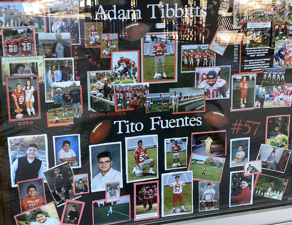 THE HUNT IS ON!! There are 11 senior boards scattered throughout our fantastic downtown businesses. The first Troy student to respond with the correct location of each student athletes board (2 students on each board) will get a goodie bag!! Good luck!!! #FORTROY